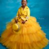 6626266d0208732f Vintage Gold Girl Pageant Dress Ruffles Tiered Flower Girls Dresses Wedding Kids Party Prom Birthday Gowns for Photoshoot