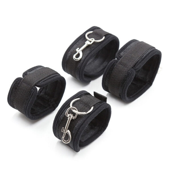 6636a6d540158bda Restraint Set BDSM Bondage Handcuffs & Ankle Cuffs Slave On The Bed Open Leg Flirt Sex Toys For Women Couples Erotic No Vibrator