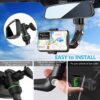 Rearview Holder, 360° Rotatable and Retractable Car Phone Mount, Multifunctional Rear View Mirror Holder for All Ca