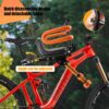 Kids Bike Seat with Handlebar Attachment, Detachable Front Mounted Child Bicycle Seats with Foot Pedals for Children 2~5 Years, Compatible with All Adult Mountain Bikes (Handle+Seat)