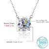 665ff203761bb965 ALIZERO 3.0ct VVS1 D Color Moissanite Necklace For Women Fine Jewelry with GRA 925 Sterling Sliver Chain Plated 18k White Gold