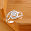 666efcbfb11b8ef9 New Streetwear Sier Color Shiny Zircon Diamond for Women Wedding Party Gifts Fine Jewelry Engagement Rings