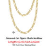6670c990d2ec2bae ORSA JEWELS Handmade Italy Diamond-Cut Figaro Necklace Genuine Sterling Sier Man Woman Neck Chain Jewelry Gift SC34