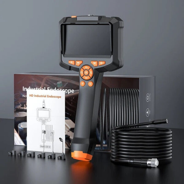 Industrial Endoscope 4.3inch IPS Screen IP67 Waterproof HD1080P 8mm Lens Pipe Sewer Inspection Camera Borescope For Car