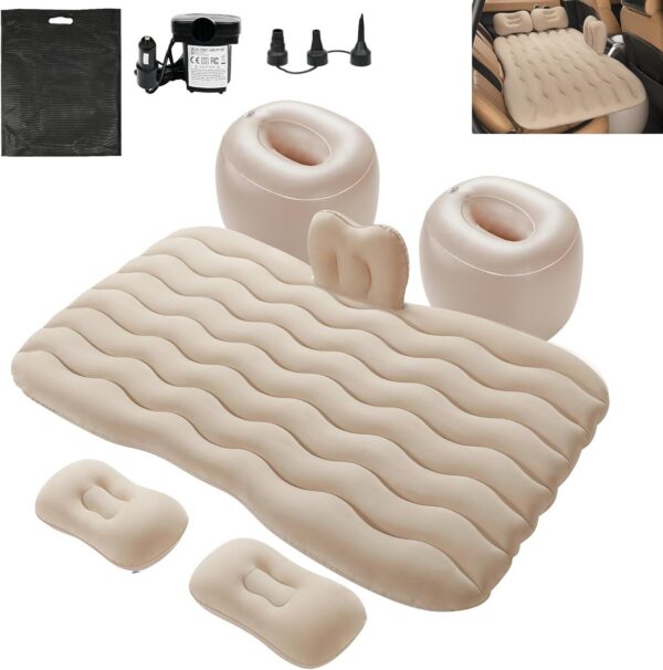 667f3fd3765b95d1 Vextone Inflatable Air Mattress Rear Back Seat Car Bed - PVC Thickened Travel Camping Air Mattress for SUV Cars, Gray Sleeping Car Mattress - Universal Fit, with Pillows, Piers, Repair Pad