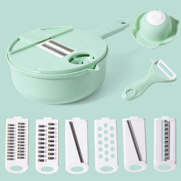 1Pc Green/Blue/Pink Kitchen Multifunctional Salad Utensils Chopper Carrot Potato Manual Shredder Cook Vegetable Tools