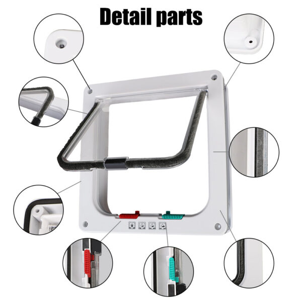 6684f7ab49892ad7 ABS Plastic With 4 Way Lock Security Small Pet Supplies Puppy Safety Gate For Kitten Dog Cat Flap Door