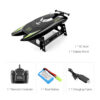 2.4G Radio Rc 30Km/h Racing Boat High Speed Speedboat 20Mins Battery 2 Ch Dual Motor Waterproof Remote Control Ship Toy Boy