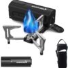 Portable Cassette Stove With Delicate Storage Bag, Foldable Camp Stove Compact Camping Stove, 2200W Folding Butane Gas Burner (Black)