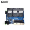6697f0b93b621acb placa metro switch Ethernet fibra 100M PCBA Board Optic Media Converter 20km 3 Fiber 3 RJ45 Support RPOE Simplex SC Fiber Switch