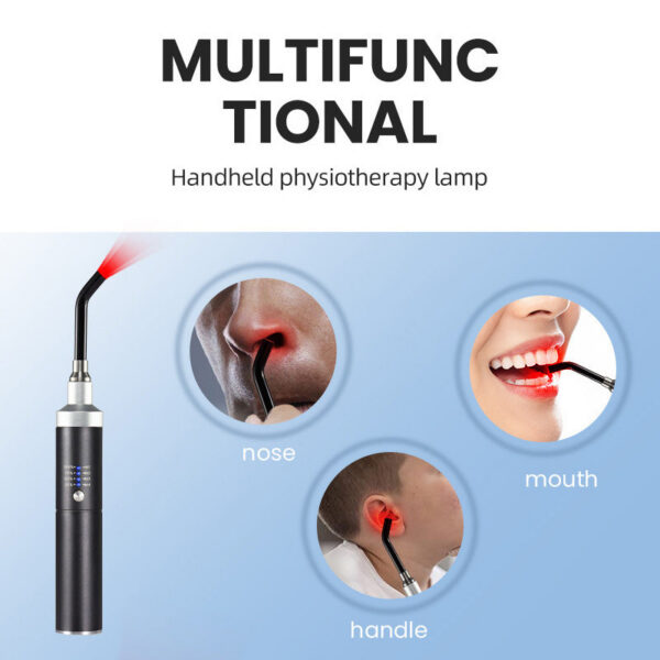 Professional Red Light Infrared Therapy Device Sore Canker Lip Handheld Oral Physiotherapy Wand Ear Nose Knee Health Pain Relief