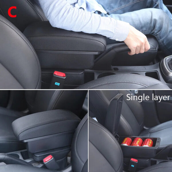 66991c08df200cf3 For Volkswagen UP Armrest Box For Skoda Citigo VW UP Seat Mii Car Armrest Console Storage Box Cup Holder Car Accessories