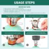 Portable Camping Stove Backpacking Stove, Lightweight Mini Gas Stove for Hiking, Travel, Adventures, and Emergencies, Portable Camp Stove with Piezo Ignition and 3000 Watts of Power