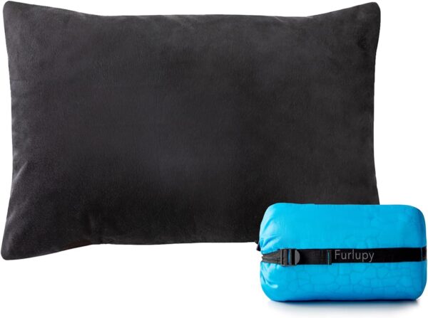 Small Cooling Shredded Gel Memory Foam Pillow，Adjustable for Contoured Support -Portable Ideal for Backpacking, Camping, Travel, Car, Airplane,Office Nap
