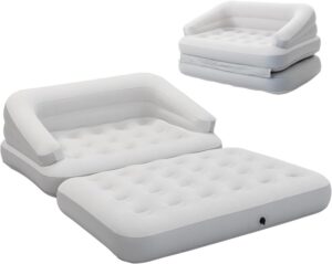 66b293d9b17d2714 DIMAR GARDEN Inflatable Couch Flocked Blow Up Couch Mattress,Outdoor Air Sofa Bed for Camping,Full Size