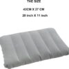 2 Pack Ultralight Inflatable Camping Pillow Squared Flocked Fabric Air Pillow for Hiking,Traveling,Napping,Desk Rest,Beach Neck Lumbar Support