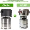 66c99a493744c982 Ohuhu Rocket Stainless Steel Lightweight Camping Stove - Wood Alcohol Portable Outdoor Cooking Picnic BBQ Hiking with Mesh Bag