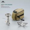 Campingmoon Portable Campingkocher with 4-Flex klein GasKocher Outdoor Camping Kocher Backpacking Gas Stove mit Zündgerät
