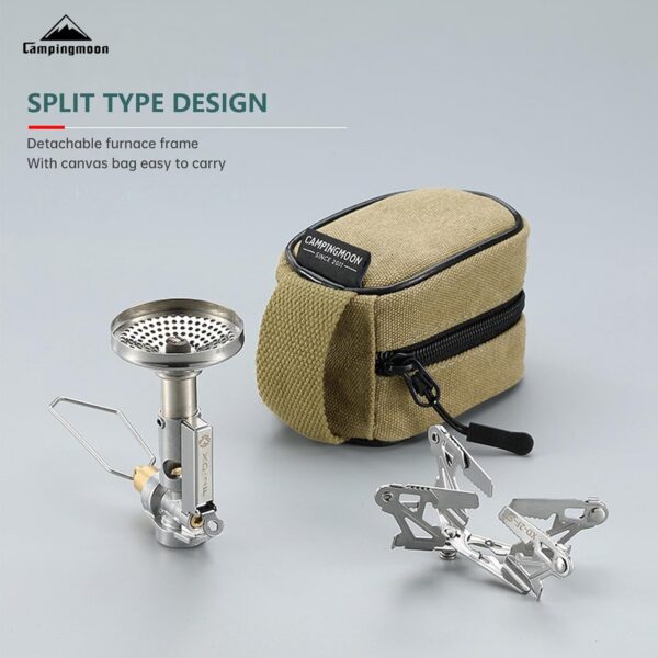 Campingmoon Portable Campingkocher with 4-Flex klein GasKocher Outdoor Camping Kocher Backpacking Gas Stove mit Zündgerät