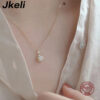 Jkeli Sterling Sier Plated 14k Gold Shiny Zircon Flower Bracelet for Women Girl Korean Temperament Exquisite Jewelry Gifts