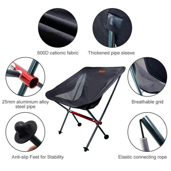 PACOONE Camping Fishing Folding Tourist Beach Chaise Longue Chair for Rela Foldable Leisure Travel Furniture Picnic