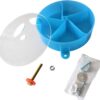 Bird Creative Foraging System Wheel Seed Food Ball Rotate Training Toy for Small and Medium Parrots Parakeet Cockatiel Conure (Blue)