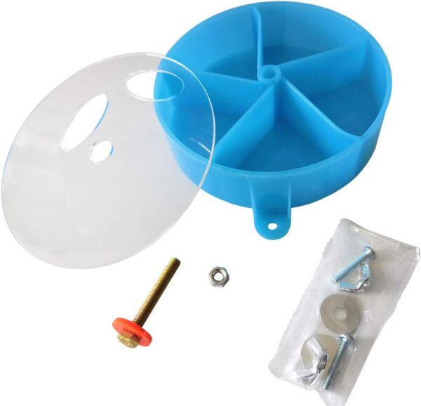 Bird Creative Foraging System Wheel Seed Food Ball Rotate Training Toy for Small and Medium Parrots Parakeet Cockatiel Conure (Blue)
