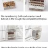 Hypeety Automatic Bird Feeder No Mess Pet Feeder Seed Food Container Perch Cage Accessories for Budgerigar Canary Cockatiel Finch Parakeet
