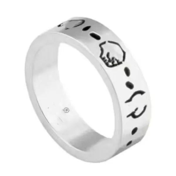 670f43204230b83e Titanium steel sier love designer jewelry for men and women spirit heart rings party engagement confession wedding Ring with green box Size 5-11