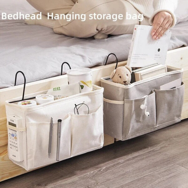 67131adfc87b287b Dormitory Hanging Bedside Basket Bedroom Bed Storage Rack