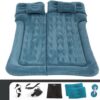 Car Air Mattress for Volkswagen Lavida Polo Viloran Lamando T-Cross 2006-2024, Thickened Car Bed Mattress, Travel Sleeping Pad, Back Seat Bed Cushion with Air Pump 2 Pillows,Dark Green