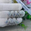 AEAW 1.0ct 3ct 5ct EF Round White Gold Plated Sier Moissanite Ring Diamond Test Passed Jewelry Woman Girlfriend Gift