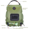672ce128983e7784 20L Outdoor Solar Heating Premium Camping Bag Hot Water Temperature 45°C with Removable Hose Shower Head