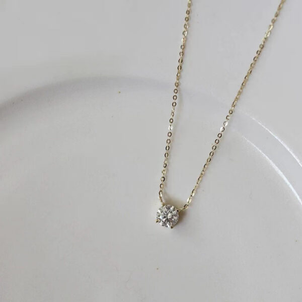 672f10c40a02641e Jkeli S Pure sier gold pendant Multi-functional single diamond with six claws Zircon necklace for women gift
