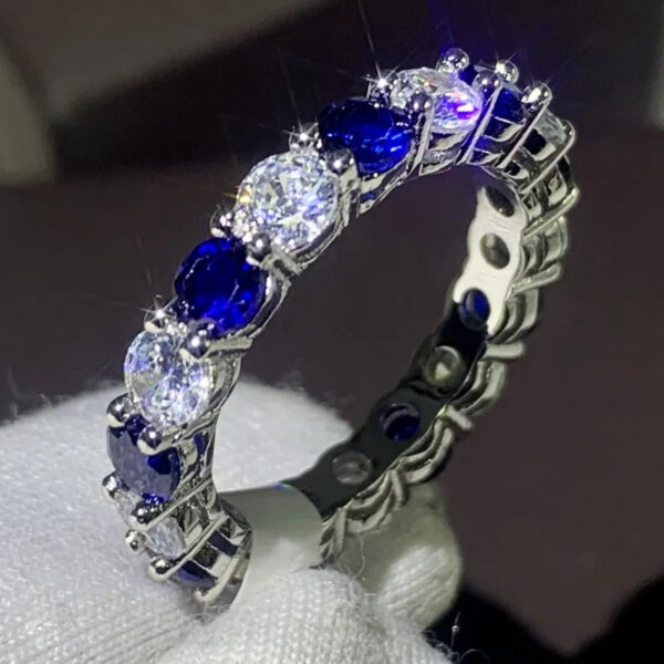 672f2a0a4264ab08 2020 Sparkling Jewelry Sterling Sier White Topaz CZ Diamond Gemstones Promise Women Wedding Engagement Band Ring For Lover Gift
