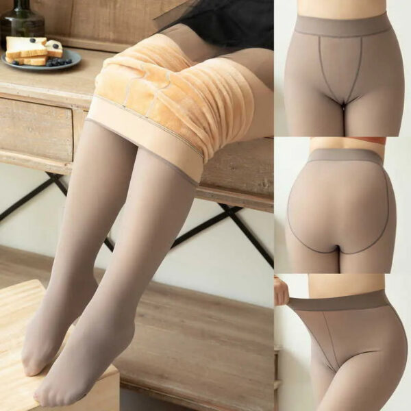 67386b3b24b1c1de Socks Hosiery Plus Size Winter Women's Sock Pants Thermal Translucent Pantyhose Woman Warm Leggings Fake Stockings Fleece Tights Skin Effect