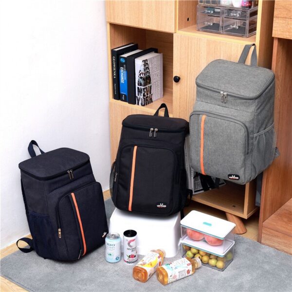 673fb186b6c0c58b 1pc Shoulder Bag Multifunctional Outdoor Picnic Insulation Fresh-keeping Backpack Leak-proof Ice BagTravel Essentials