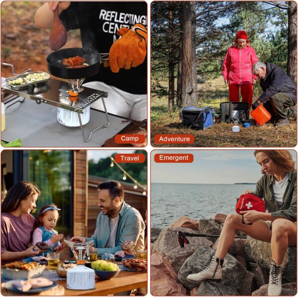 675baac001b64e47 Starvortex Gaskocher Klein, Kompakt Mini Gaskocher Camping, Outdoor Gaskocher Mit Piezozündung 3000W, Faltbar Gaskocher Ultraleicht, Pocket Rocket, Kleiner Gaskocher Schraubkartusche Wandern Trekking