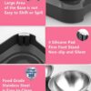 Raised Cat Bowl with Stainless Steel, Non-Slip Silicone Mat & Raised Cat Feeder with 15° & 0° Tilting Neck Protective Bowl for Pets, Cats Food and Water Feeding