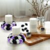 Kesoto 50pcs Black Roses Artificial Flowers Bulk, 1.6 Inch Small Silk Fake Roses Flower Heads for Decoration, Crafts, Wedding Halloween Party Home Decor