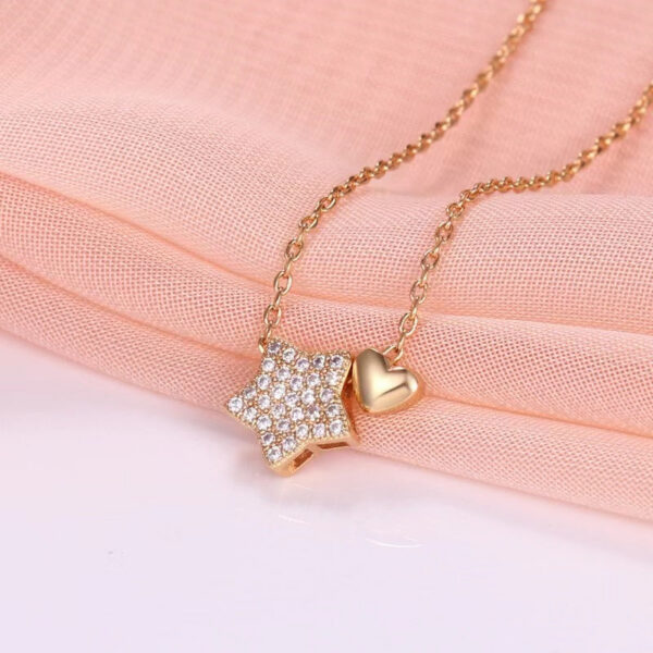 67794b3f5868d551 LGKGL Real Sterling Sier Sweet Star Heart Pendant Necklace For Women Wedding Statement Fine Jewelry
