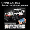 677e2fb4917453b9 1600+PCS 911RSR Technical 1:8 Building Blocks RC with Lights Racing Car Compatible 42096 Famous Sport Vehicle Model DIY Kid Toy