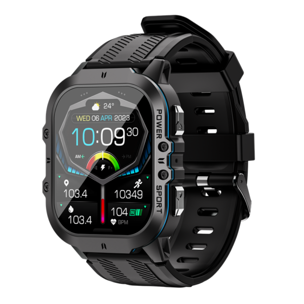 679df49dcbb60343 New C26 Smart Watch 100+ Sports Modes Bluetooth Call Smartwatch 1.96" AMOLED Display 1ATM Waterproof Outdoor Military Wristwatch