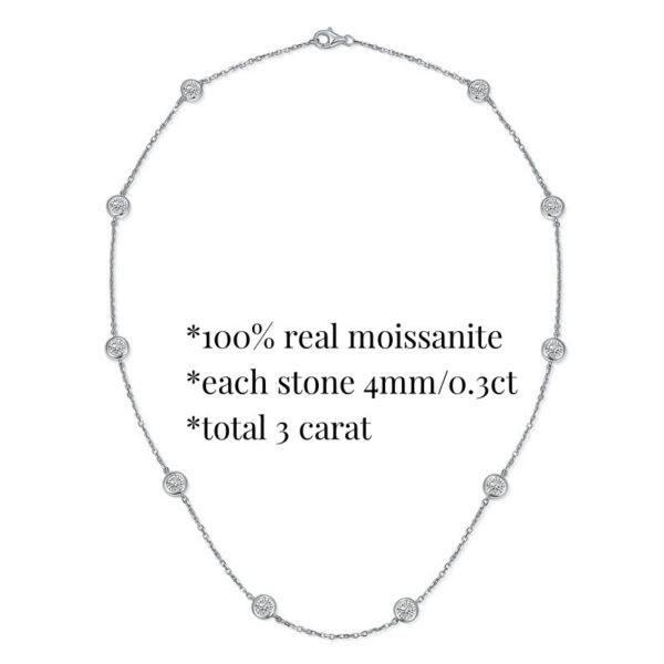 TBCYD 3/4/5mm D Color Moissanite Choker Necklace For Women S Sier Round Cut Diamond Bubble Neck Chain Party Jewelry Gifts