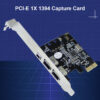67a09b79ed9901f6 PCI-E 1X 16X 1394 DV Video Capture Card with 6 to 4 Pin Firewire Adapter 3 Ports Free Driver Desktop Computer Accessory