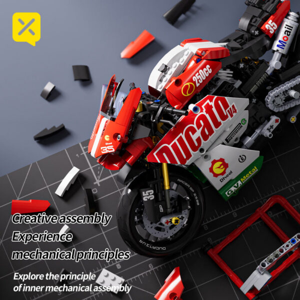 67a3a8ad895e8a13 ToyX 883pcs Motorcycle Set 1:10 Model Kit Building Block Car for Kid Adults Festive Gifts Christmas Halloween Easter