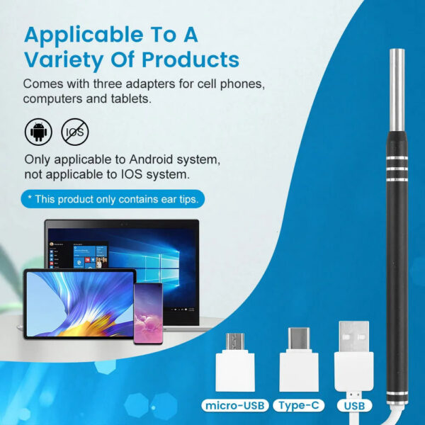 67a65c074e8d6ad7 Care Supply Smart Cleaner Endoscope Spoon Camera Ear Picker Cleaning Wax Removal Visual Earpick Wifi Mouth Nose Otoscope Support Android 230524