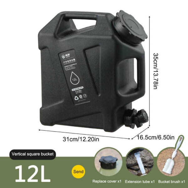 67abb64a46477122 11L Bucket Large Capacity Portable Drinking Water Canister with Detachable Faucet No Leakage for Outdoor Travel Driving