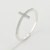 67b74771d7d338f8 NEW Exquisite Ring for Women Real S Sier Eternity Cross Zircon Small Diamond Fashion Engagement Party Gifts Jewelry