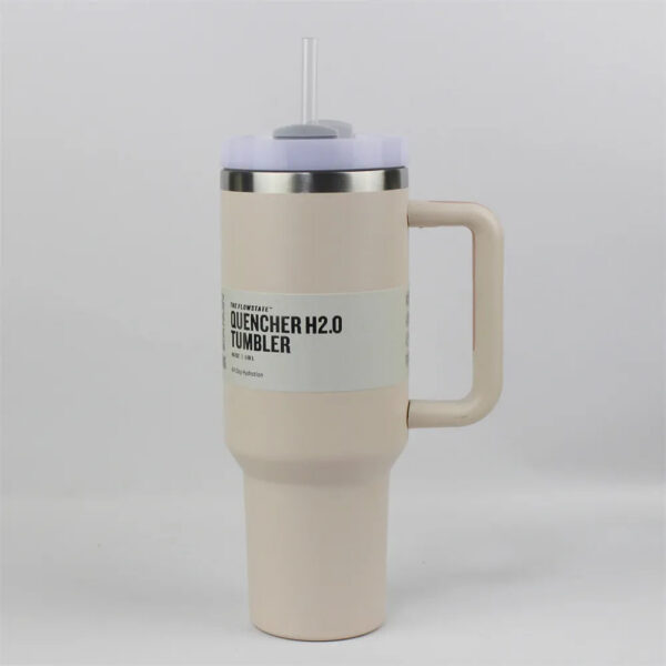 67b9ce102c5a4486 Ready To Ship Quencher 40oz Tumblers H2.0 Stainless Steel Cups Silicone handle Lid Straw 2nd Generation Car 40 oz mugs Water Bottles 20 color H0236
